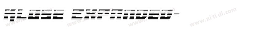 Klose Expanded字体转换